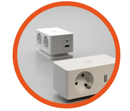VersaQ White – Media Hub Multimedia de Birou și Stație de Încărcare Wireless Inteligentă | USB A+C