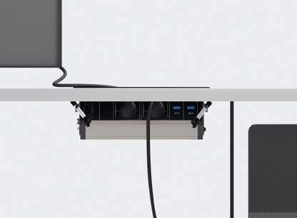 VersaFlap 45 – Sistem Profesional Încastrabil cu Capac și Deschidere Simplă| 4 Schuko + 1 USB + 2 RJ45
